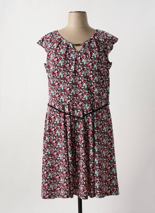 Robe mi-longue rouge CHRISTINE LAURE pour femme