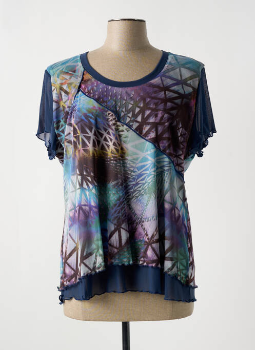 Top bleu FRANCE RIVOIRE pour femme