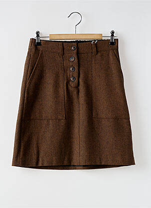 Jupe courte poches marron C'EST BEAU LA VIE femme