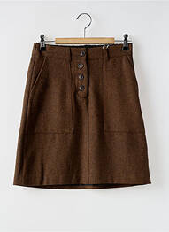 Jupe courte poches marron C'EST BEAU LA VIE femme