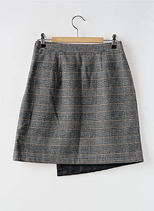Jupe courte taille haute gris C'EST BEAU LA VIE femme