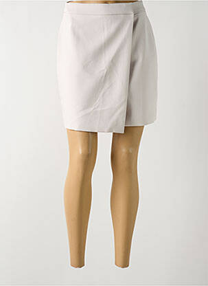 Jupe courte taille à pinces beige ESPRIT femme