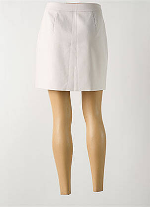 Jupe courte taille à pinces beige ESPRIT femme