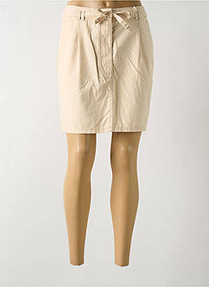 Jupe courte taille à pinces beige ESPRIT femme
