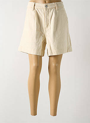 Short taille à pinces taille haute beige ESPRIT femme