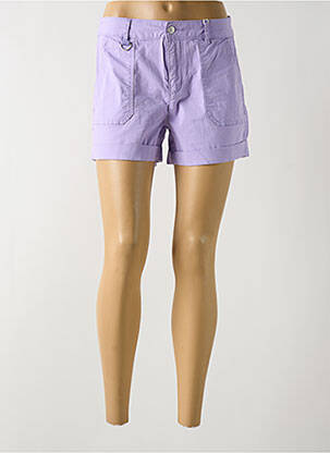 Short fermeture zippée sous rabat boutonné taille normale violet C'EST BEAU LA VIE femme