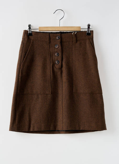 Jupe courte poches marron C'EST BEAU LA VIE femme