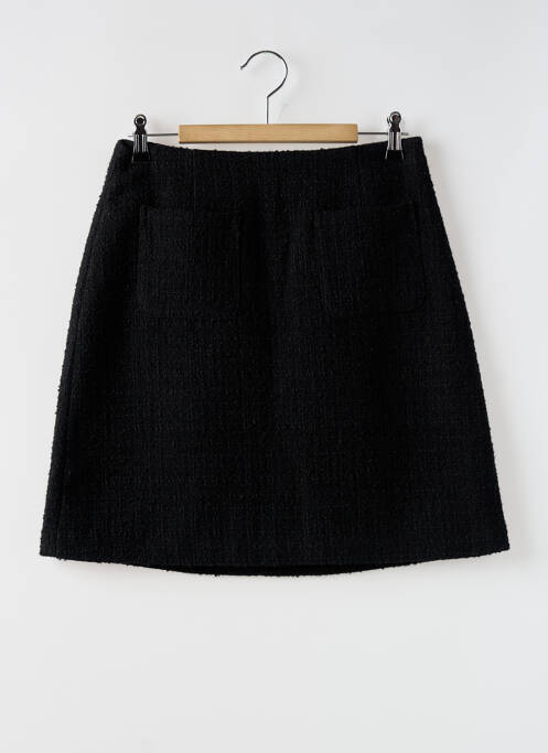 Jupe courte tissage tweed noir C'EST BEAU LA VIE femme