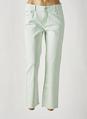 Jeans coupe droite sélection denim taille normale vert C'EST BEAU LA VIE femme