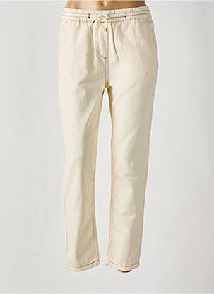 Pantalon 7/8 taille élastique beige C'EST BEAU LA VIE femme