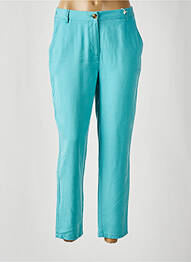 Pantalon 7/8 taille élastique bleu C'EST BEAU LA VIE femme