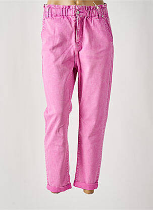 Jeans boyfriend poches rose C'EST BEAU LA VIE femme