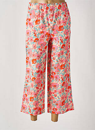 Pantalon 7/8 taille élastique rose C'EST BEAU LA VIE femme