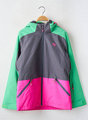Parka fermeture zippée sur le devant a capuche vert ZIENER fille
