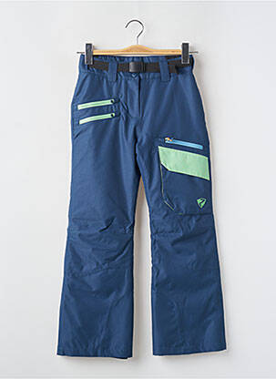 Pantalon droit fermeture zippée sous rabat pressionné taille élastique bleu fonce ZIENER garcon