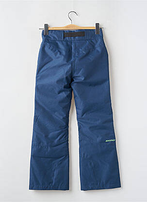 Pantalon droit fermeture zippée sous rabat pressionné taille élastique bleu fonce ZIENER garcon