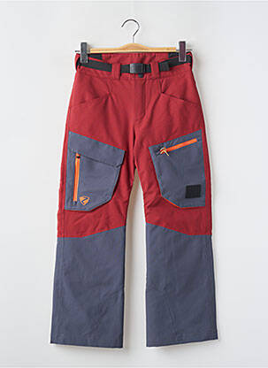 Pantalon droit multipoches taille élastique rouge ZIENER garcon