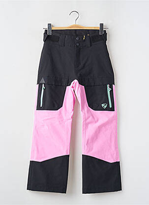 Pantalon droit multipoches taille ajustable noir ZIENER fille