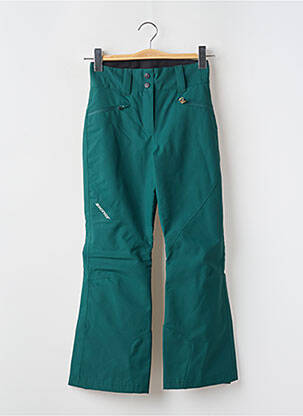 Pantalon droit fermeture zippée sous rabat pressionné taille ajustable vert ZIENER fille