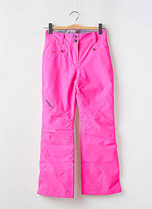 Pantalon droit fermeture zippée sous rabat pressionné taille ajustable rose fonce ZIENER fille