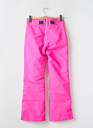 Pantalon droit fermeture zippée sous rabat pressionné taille ajustable rose fonce ZIENER fille