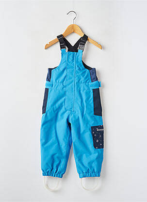 Combi-pantalon tissage imperméable fines bretelles bleu ZIENER garçon