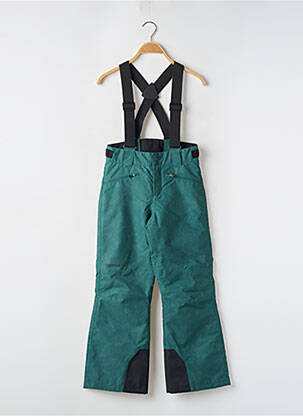 Pantalon droit fermeture zippée sous rabat pressionné taille ajustable vert fonce ZIENER garcon