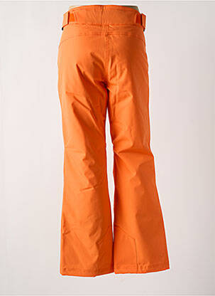 Pantalon droit fermeture zippée sous rabat avec crochet taille normale orange ZIENER femme