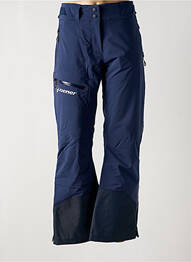 Pantalon droit fermeture zippée sous rabat avec crochet taille normale bleu ZIENER femme