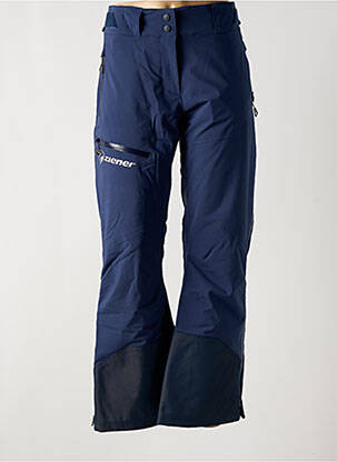 Pantalon droit fermeture zippée sous rabat avec crochet taille normale bleu ZIENER femme