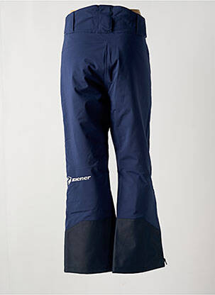 Pantalon droit fermeture zippée sous rabat avec crochet taille normale bleu ZIENER femme