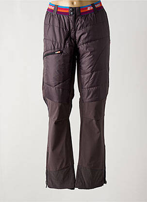 Pantalon droit taille élastique taille normale marron ZIENER femme
