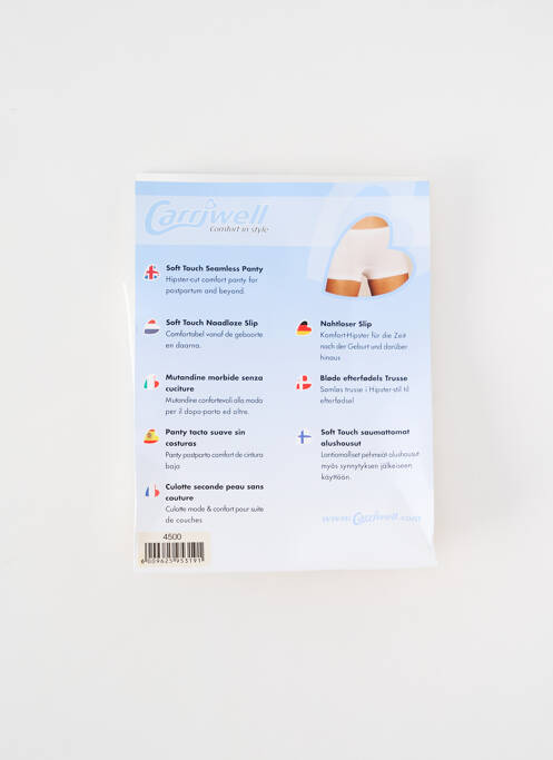 Shorty blanc CARRIWELL pour femme