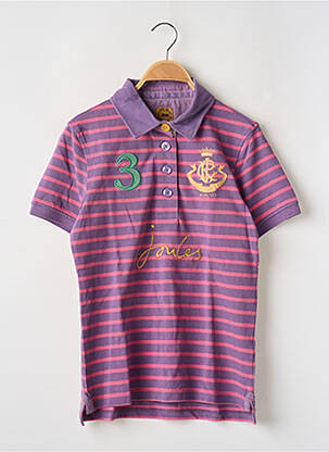 Polo imprimé rayures manches courtes rose JOULES femme