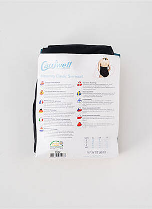 Maillot de bain maternité effet matière satinée noir CARRIWELL femme