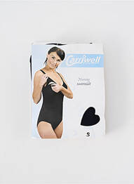 Maillot de bain maternité effet matière satinée noir CARRIWELL femme