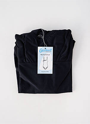 Maillot de bain maternité effet matière satinée noir CARRIWELL femme