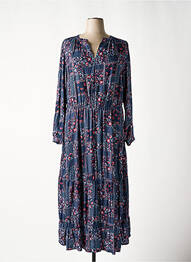 Robe longue manches longues manches longues bleu SHEEGO femme