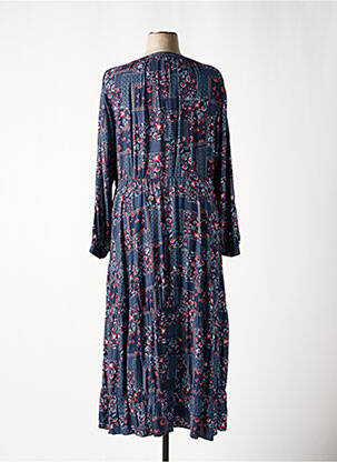 Robe longue manches longues manches longues bleu SHEEGO femme