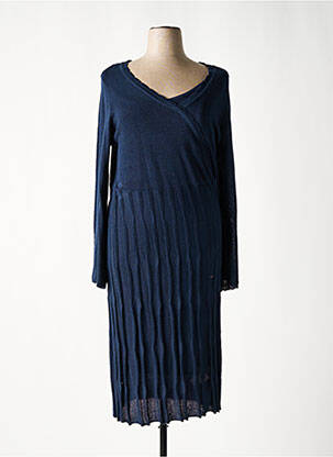 Robe longue manches longues manches longues bleu SHEEGO femme