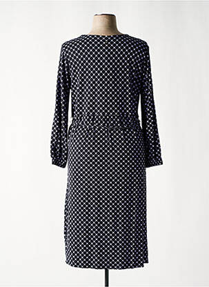Robe mi-longue imprimé fantaisie manches longues noir SHEEGO femme