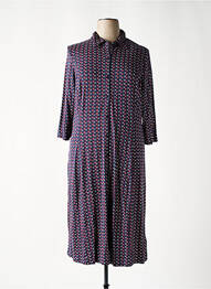 Robe mi-longue coupe fluide manches 3/4 bleu SHEEGO femme