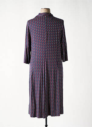 Robe mi-longue coupe fluide manches 3/4 bleu SHEEGO femme