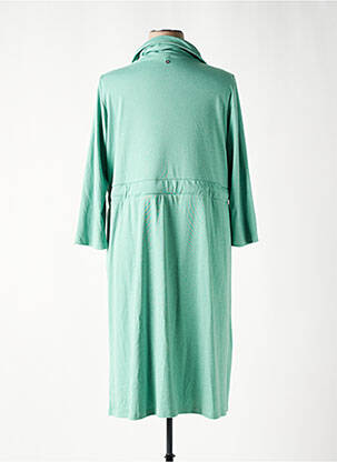 Robe mi-longue manches longues manches longues vert SHEEGO femme