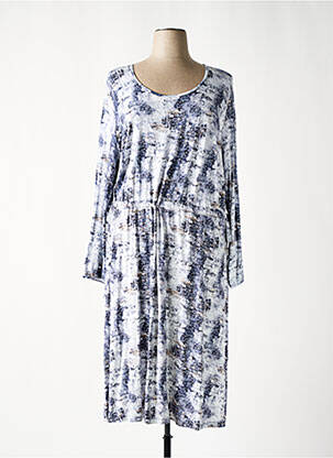 Robe longue manches longues manches longues bleu SHEEGO femme