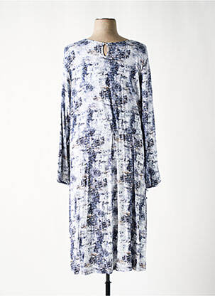 Robe longue manches longues manches longues bleu SHEEGO femme