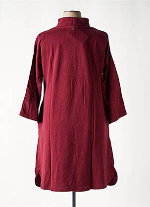 Robe mi-longue manches 3/4 manches 3/4 rouge SHEEGO femme