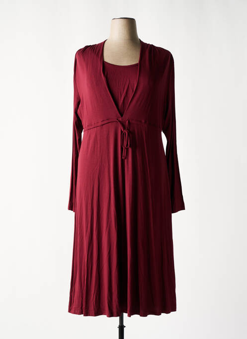 Robe longue rouge SHEEGO pour femme