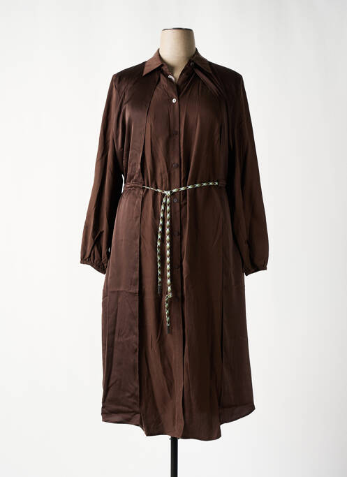 Robe mi-longue marron SHEEGO pour femme