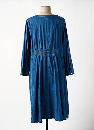 Robe longue manches longues manches longues bleu SHEEGO femme